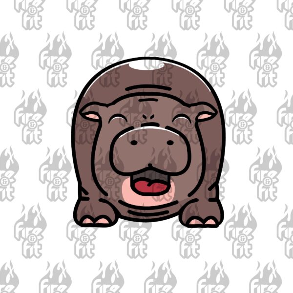 Lil Baby Hippo Cartoon Peeker - Image 2